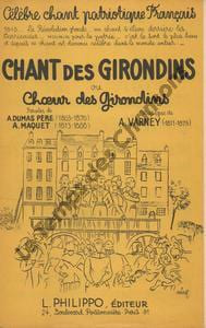 Partition de la chanson : Chant des Girondins  Choeur des Girondins     Chant National 
