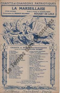 Partition de la chanson : Marseillaise (La)       Chant National 
