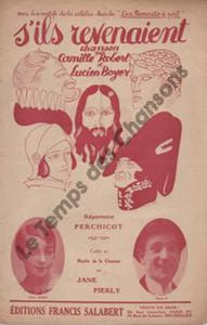 Partition de la chanson : S'ils revenaient ! Les bonnets à poil Chansonnette Moulin de la chanson