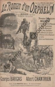 Partition de la chanson : Roman d'un orphelin (Le) Scène Scala,Bataclan,Divan Japonais. Mévisto,levent,Romain - - Bargas Georges