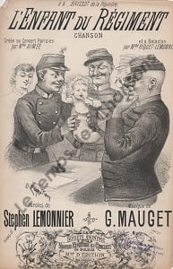 Partition de la chanson : Enfant du régiment (L')       Chansonnette Concert Parisien,Bataclan