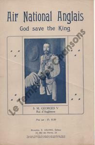 Partition de la chanson : God save the king Dieu sauve le roi Chant National