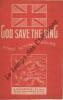 Partition de la chanson : God save the king  Dieu sauve le roi     Chant National .  -  - 