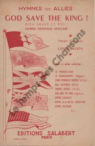 Partition de la chanson : God save the king !  Dieu sauve le roi     Chant National 