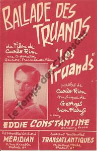 Partition de la chanson : Ballade des truands Truands (Les)