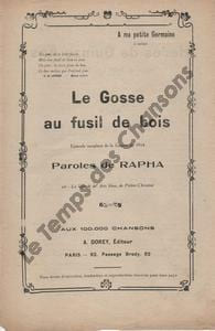 Partition de la chanson : Gosse au fusil de bois (Le) Titre en plus: Héros de quinze ans       