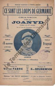 Partition de la chanson : Ce sont les loups de Germanie Olympia,Alhambra