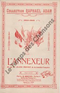 Partition de la chanson : Annexeur (L') Poésie . Provost Jeanne - - Adam Raphaël