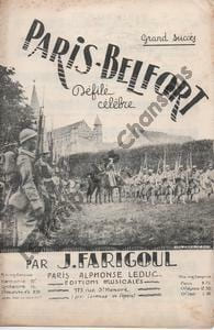 Partition de la chanson : Paris-Belfort        