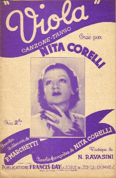 Partition de la chanson : Viola . Corelli Nita - Ravasini - Marchetti P.,Corelli Nita