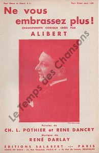 Partition de la chanson : Ne vous embrassez plus !       Chansonnette 