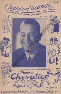 Partition de la chanson : Quand un vicomte Parade du monde Casino de Paris