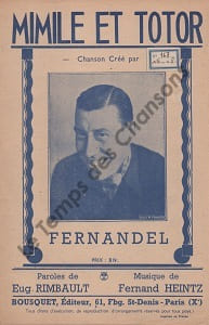Partition de la chanson : Mimile et Totor Adhésif intérieur