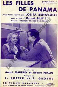 Partition de la chanson : Filles de Panama (Les) Eddie Constantine - Dominique Wilms - Mireille Granelli Tampon sur la couverture Grand Bluff