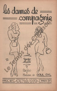 Partition de la chanson : Dames de compagnie (Les)        