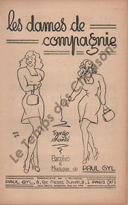 Partition de la chanson : Dames de compagnie (Les) . Gyl Paul - Gyl Paul - Gyl Paul