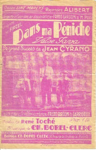 Partition de la chanson : Dans ma péniche