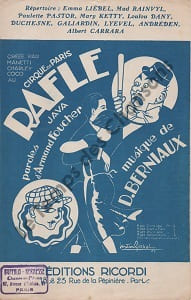 Partition de la chanson : Rafle Cirque de Paris