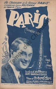 Partition de la chanson : Paris Paris Casino de Paris