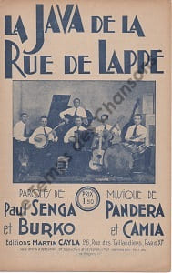 Partition de la chanson : Java de la rue de Lappe (La)