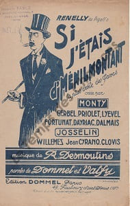 Partition de la chanson : Si j'étais d'Ménilmontant Pigall's