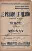 Partition de la chanson : Je prends le métro        Concert Mayol,Eldorado. Nibor,Dornay - Pearly Fred,Gabaroche Gaston - Phylo