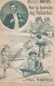 Partition de la chanson : Sur le bassin des Tuileries Théâtre de la Porte Saint-Martin