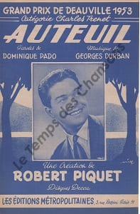 Partition de la chanson : Auteuil