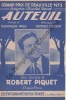 Partition de la chanson : Auteuil        . Piquet Robert - Durban Georges - Pado Dominique