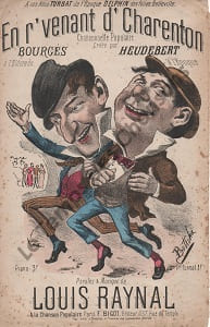 Partition de la chanson : En r'venant d'Charenton Chansonnette Eldorado,Epoque (L')