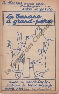 Partition de la chanson : Banane à grand-père (La)       Chansonnette grivoise 