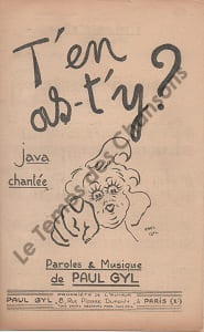 Partition de la chanson : T'en as-t'y ?     Orchestration   