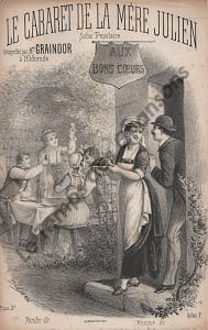 Partition de la chanson : Cabaret de la mère Julien (Le) Adhésif interieur Scène Eldorado
