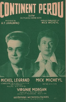 Partition de la chanson : Continent perdu contadini del mare Continent perdu . - Lavagnino A.F. - Micheyl Mick
