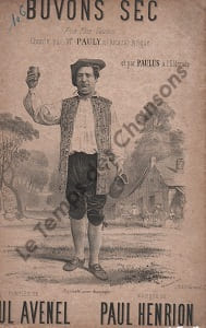 Partition de la chanson : Buvons sec ! Alcazar lyrique