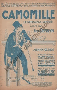Partition de la chanson : Camomille Casino de Paris