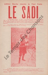 Partition de la chanson : Sadi (Le) Chanson publicitaire