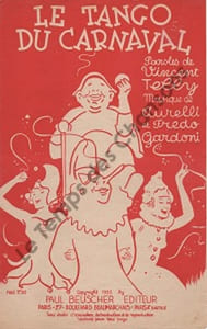 Partition de la chanson : Tango du carnaval (Le)  O Nuits de Nice      
