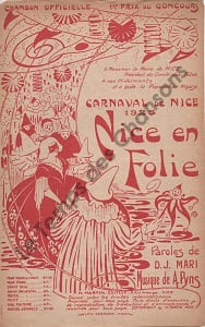 Partition de la chanson : Nice en folie Titre supplémentaire : Nice l'enchanteresse