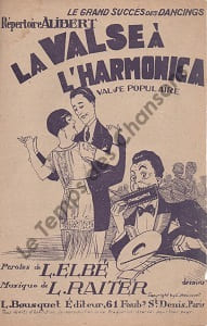 Partition de la chanson : Valse à l'harmonica (La) . Alibert - Raiter Léon - Elbé