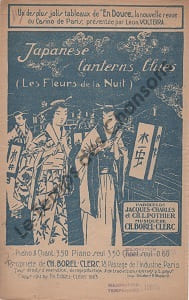 Partition de la chanson : Japanese lanterns blues Les fleurs de la nuit En douce Casino de Paris