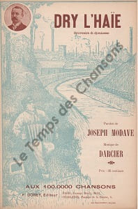 Partition de la chanson : Dry l'haïe Souvenirs di djonnesse . - Darcier - Modave Joseph
