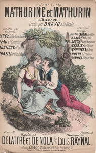 Partition de la chanson : Mathurine et Mathurin Européen (L'),Cigale (La),Gaîté Rochechouart,Scala,Bataclan,Folies de Belleville