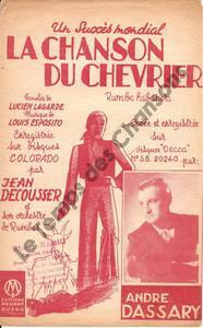 Partition de la chanson : Chanson du chevrier  (La)        . Dassary André - Esposito Louis - Lagarde Lucien