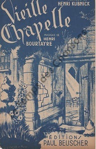Partition de la chanson : Vieille chapelle