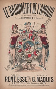 Partition de la chanson : Baromètre de l'amour (Le) Chansonnette Eden Concert