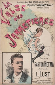 Partition de la chanson : Valse des Jarretières (La)        Eden Concert