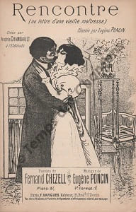 Partition de la chanson : Rencontre  Lettre d'une vieille maîtresse      Eldorado