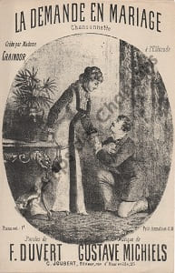 Partition de la chanson : Demande en mariage (La) Chansonnette Eldorado