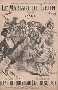 Partition de la chanson : Mariage de Léon (Le) Chanson comique Parisiana